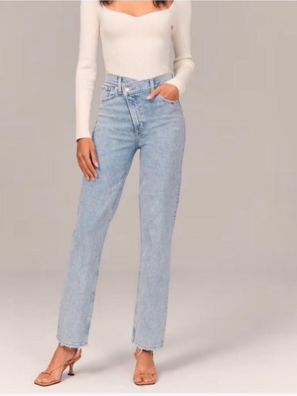 Abercrombie & Fitch Light Blue Straight Leg Jeans
